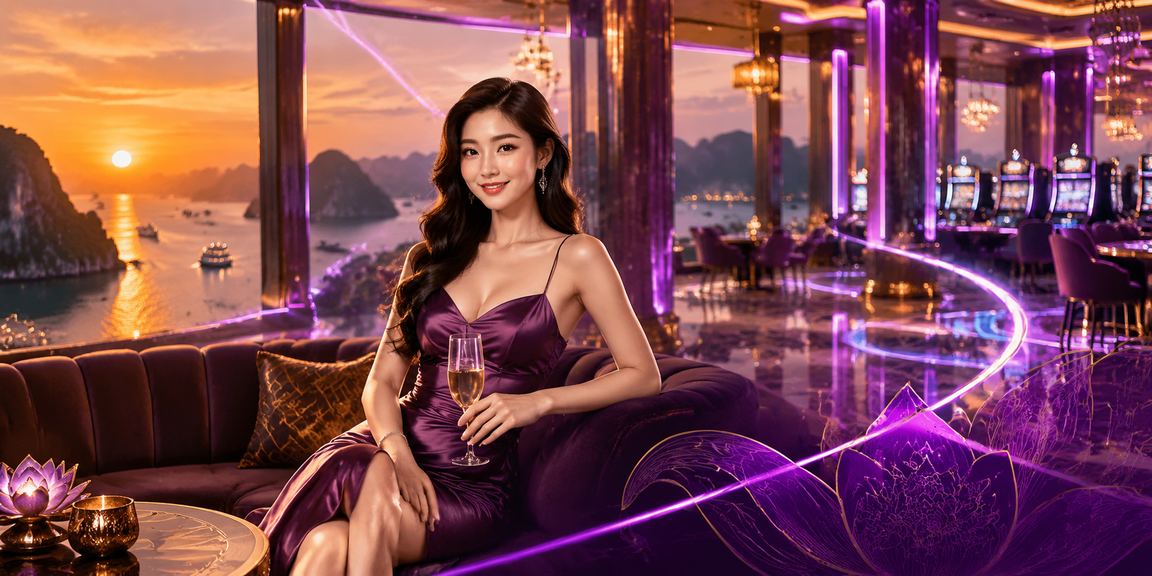 Vịnh Hạ Long về đêm với ánh đèn neon lung linh, không khí vui chơi giải trí